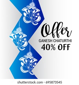 Vector illustration of a Banner of Lord Ganesh for Ganpati Chaturthi.