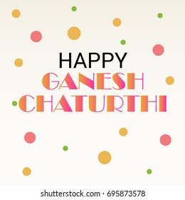 Vector illustration of a Banner of Lord Ganesh for Ganpati Chaturthi.
