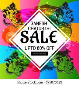 Vector illustration of a Banner of Lord Ganesh for Ganpati Chaturthi.