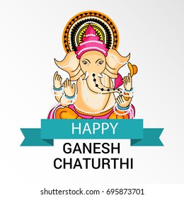 Vector illustration of a Banner of Lord Ganesh for Ganpati Chaturthi.