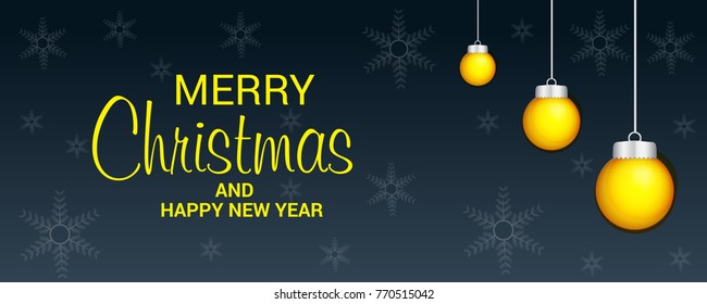 Vector illustration of a Banner for Merry Christmas.