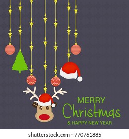 Vector illustration of a Banner for Merry Christmas.
