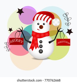 Vector illustration of a Banner for Merry Christmas.