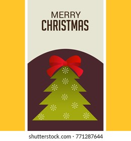 Vector illustration of a Banner for Merry Christmas Holiday.