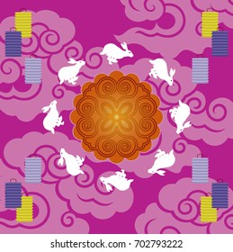 Vector illustration of a Banner for Mid Autumn Festival