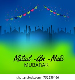 Vector illustration of a Banner for Milad-Un -Nabi.