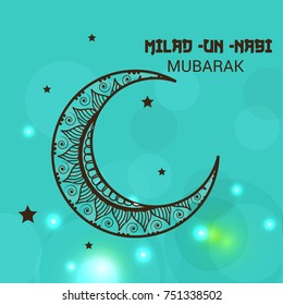 Vector illustration of a Banner for Milad-Un -Nabi.