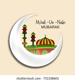 Vector illustration of a Banner for Milad-Un -Nabi.