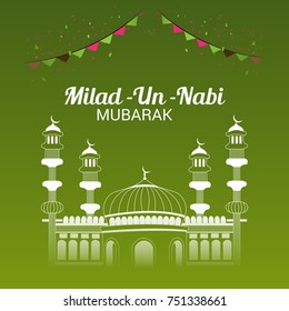 Vector illustration of a Banner for Milad-Un -Nabi.