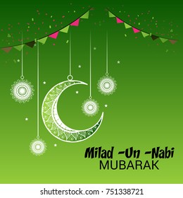 Vector illustration of a Banner for Milad-Un -Nabi.