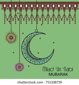 Vector illustration of a Banner for Milad-Un -Nabi.