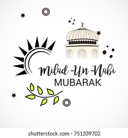 Vector illustration of a Banner for Milad-Un -Nabi.