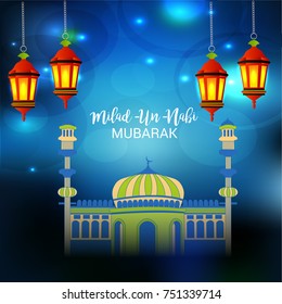 Vector illustration of a Banner for Milad-Un -Nabi.