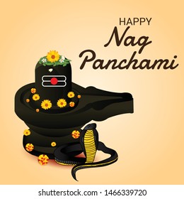 Vector illustration of a Banner for Nag Panchami.