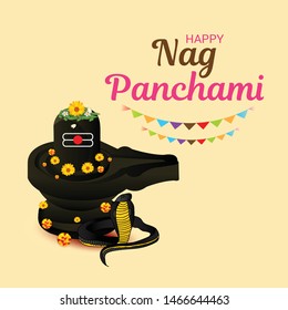 Vector illustration of a Banner for Nag Panchami.