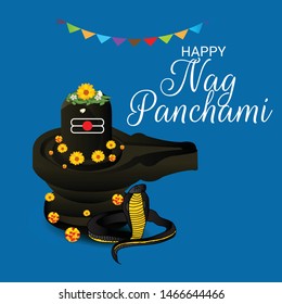 Vector illustration of a Banner for Nag Panchami.