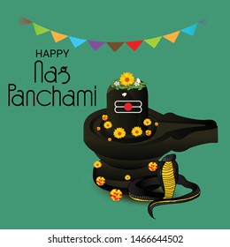 Vector illustration of a Banner for Nag Panchami.