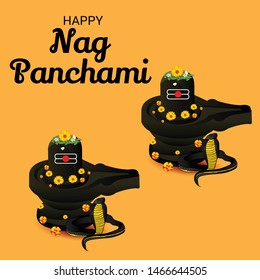 Vector illustration of a Banner for Nag Panchami.