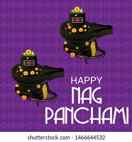 Vector illustration of a Banner for Nag Panchami.
