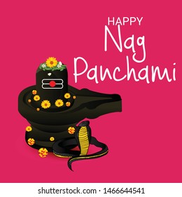 Vector illustration of a Banner for Nag Panchami.