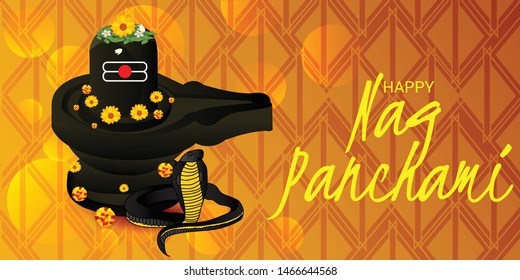 Vector illustration of a Banner for Nag Panchami.