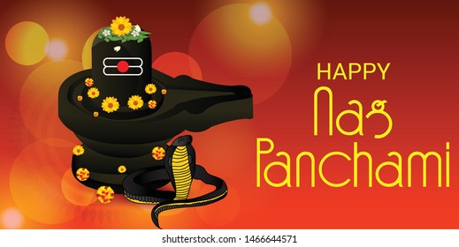 Vector illustration of a Banner for Nag Panchami.