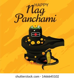 Vector illustration of a Banner for Nag Panchami.