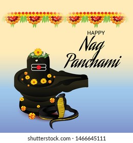 Vector illustration of a Banner for Nag Panchami.