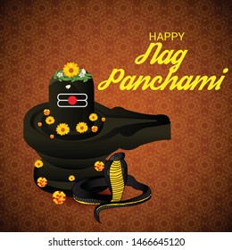 Vector illustration of a Banner for Nag Panchami.