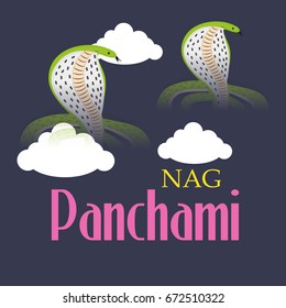Vector illustration of a Banner for Nag Panchami.