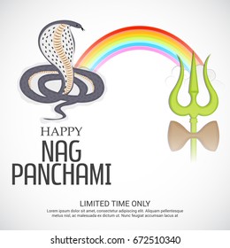 Vector illustration of a Banner for Nag Panchami.