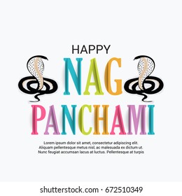 Vector illustration of a Banner for Nag Panchami.