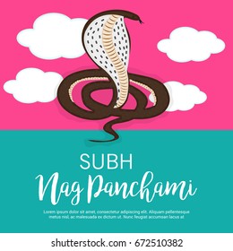 Vector illustration of a Banner for Nag Panchami.