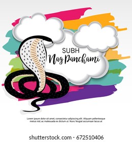 Vector illustration of a Banner for Nag Panchami.