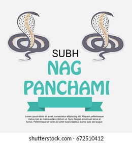 Vector illustration of a Banner for Nag Panchami.
