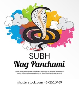 Vector illustration of a Banner for Nag Panchami.