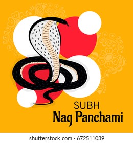 Vector illustration of a Banner for Nag Panchami.