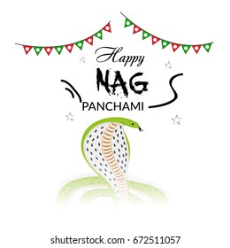 Vector illustration of a Banner for Nag Panchami.