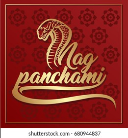 Vector illustration of a Banner for Nag Panchami