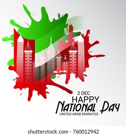 Vector illustration of a Banner for National Day of United Arab Emirates.