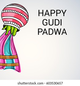 Vector illustration of a Banner for Occasion of Gudi Padwa.