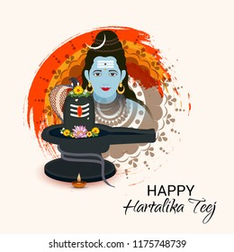Vector illustration of Banner of the Occasion of Religious Festival Teej Celebration in India.