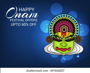 Vector illustration of a Banner for Onam celebration.