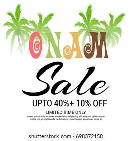 Vector illustration of a Banner for Onam celebration.