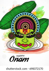 Vector illustration of a Banner for Onam celebration.