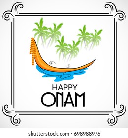 Vector illustration of a Banner for Onam celebration.