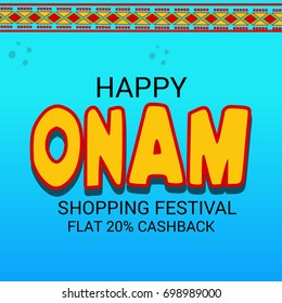 Vector illustration of a Banner for Onam celebration.