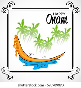 Vector illustration of a Banner for Onam celebration.