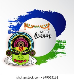 Vector illustration of a Banner for Onam celebration.