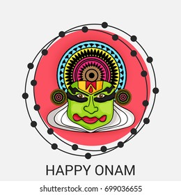 Vector illustration of a Banner for Onam celebration.
